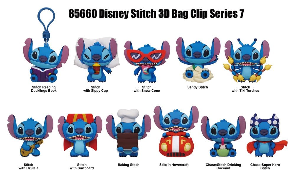 Lilo & Stitch 3D PVC-Taschenanhänger Series 7 Display (24)     - Preorder - ETA: 18.09.2026