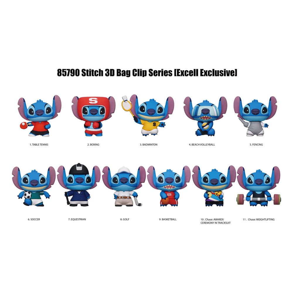 Lilo & Stitch 3D PVC-Taschenanhänger Series 1 Sport Display (24)       - Versand: 7 Tage nach Bestellung