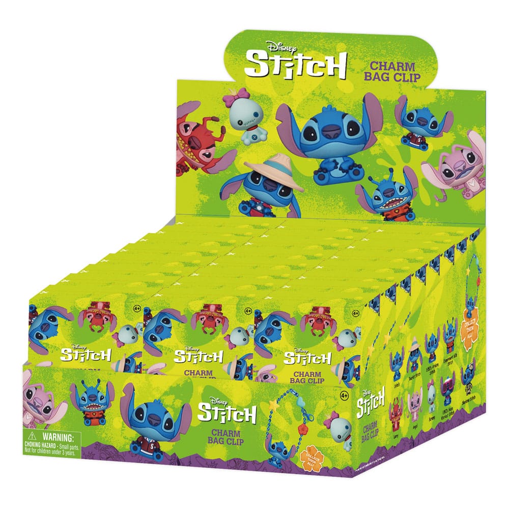 Lilo & Stitch 3D PVC-Taschenanhänger Stitch Charm Display (24)          - Preorder - ETA: 30.06.2026