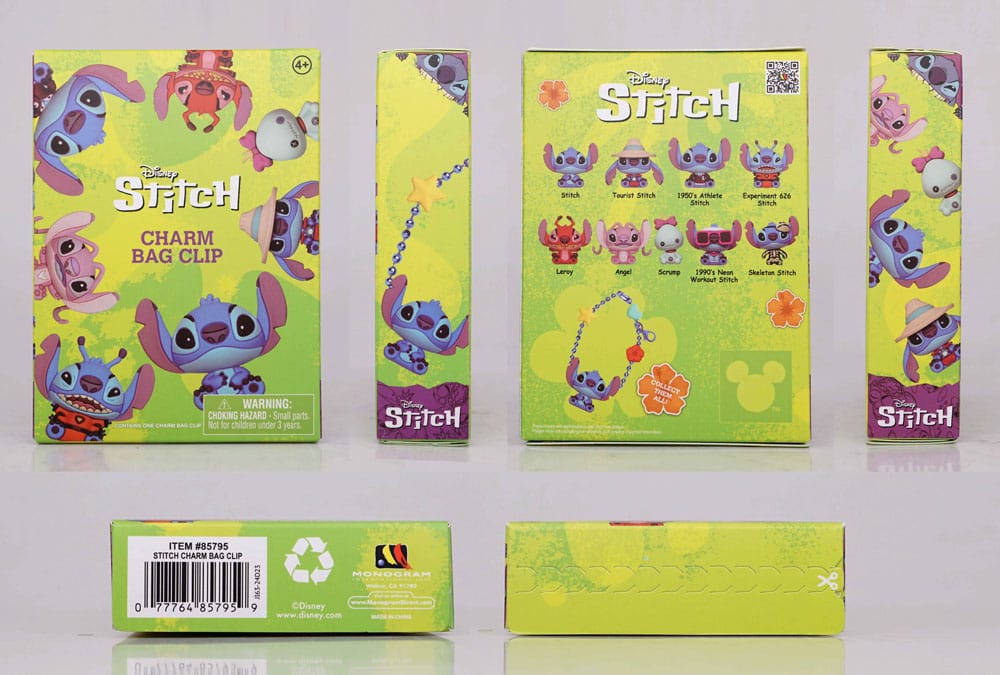 Lilo & Stitch 3D PVC-Taschenanhänger Stitch Charm Display (24)          - Preorder - ETA: 30.06.2026