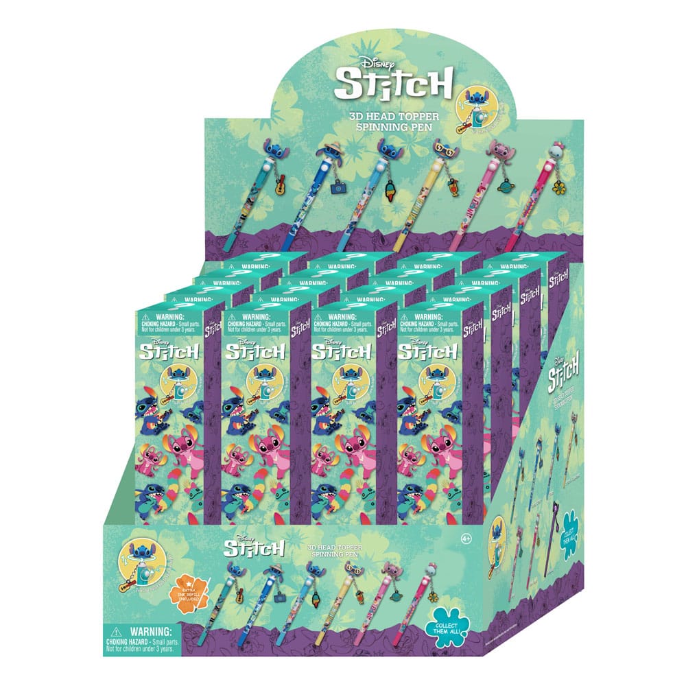 Lilo & Stitch 3D Head Topper Spinning Pen Stitch Display (12) - Preorder - ETA: 15.09.2026