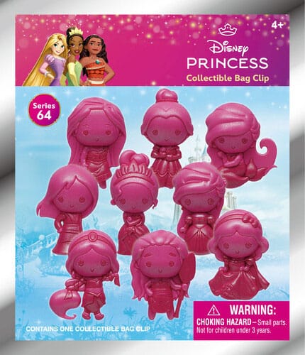 Disney Create your World 3D PVC-Taschenanhänger Princess Serie 64 Display (24)  - Versand: 5-7 Tage nach Bestellung