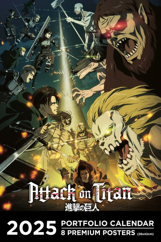 Attack on Titan Portfolio Kalender 2025 *Englische Version* - Versand: 5-7 Tage nach Bestellung