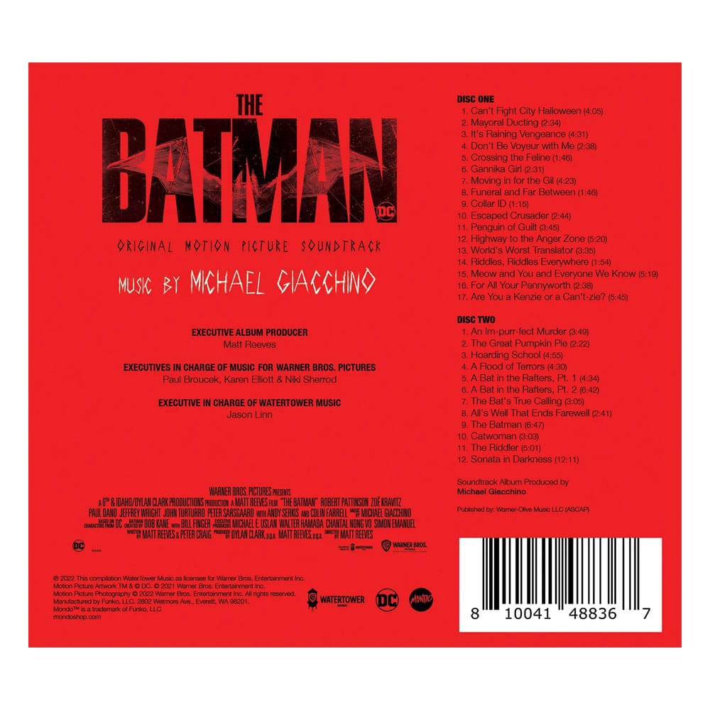 The Batman Original Motion Picture Soundtrack by Michael Giacchino 2xCD - Preorder - ETA - Mitte 02.2025