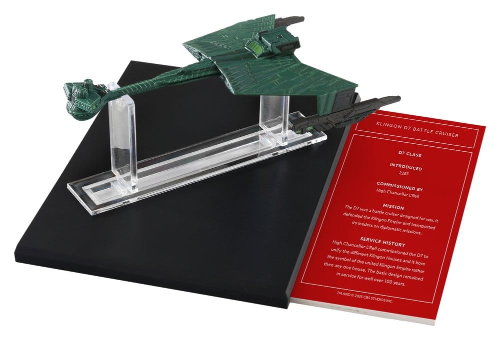 Star Trek Library Die-Cast Klingon D7 Battle Cruiser 10 cm  - Versand: 7 Tage nach Bestellung