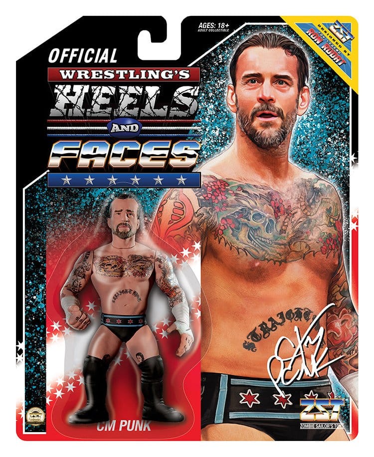 Zombie Sailor's Toys Actionfigur CM PUNK Heels and Faces 11 cm - Preorder - ETA: 25.09.2026