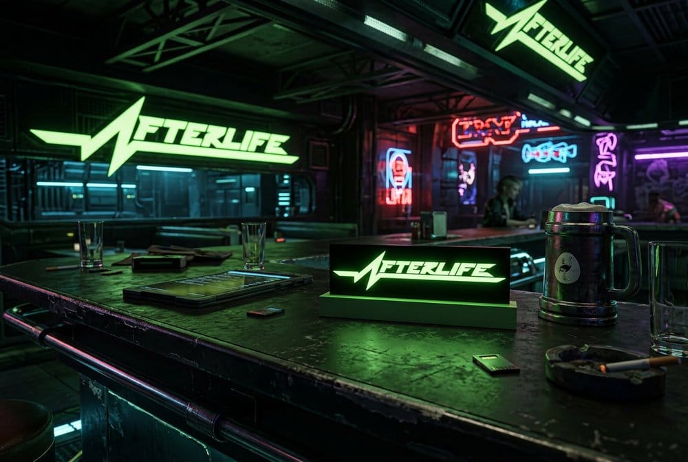Cyberpunk 2077 Logo-Leuchte Afterlife 8 cm - Preorder - ETA: 25.12.2026