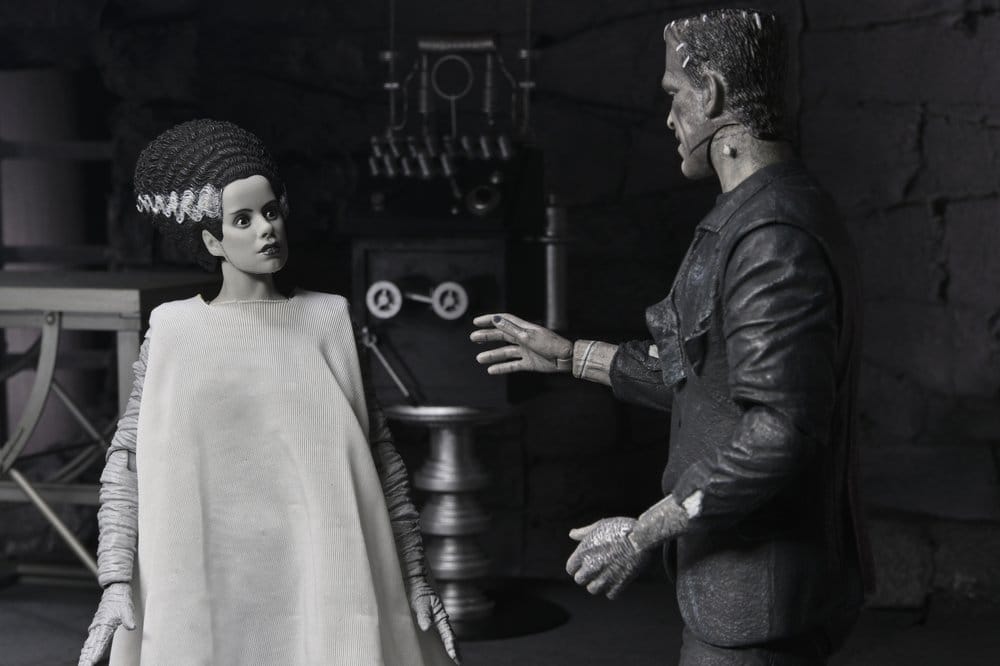 Universal Monsters Actionfiguren 2er-Pack Frankensteins Braut 90th Anniversary The Monster & His Mate (B&W) 18 cm - Preorder - ETA: 25.11.2026