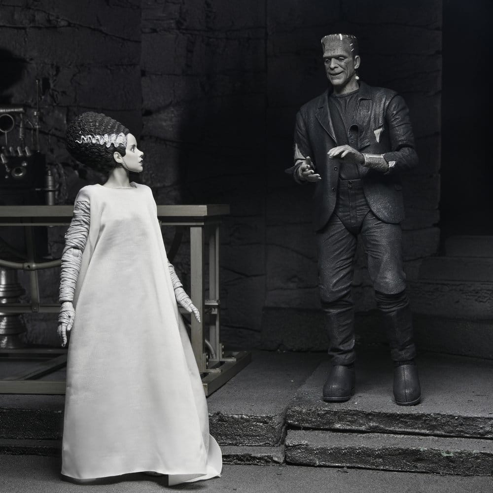 Universal Monsters Actionfiguren 2er-Pack Frankensteins Braut 90th Anniversary The Monster & His Mate (B&W) 18 cm - Preorder - ETA: 25.11.2026
