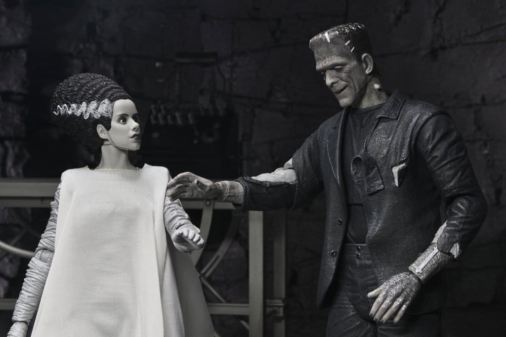 Universal Monsters Actionfiguren 2er-Pack Frankensteins Braut 90th Anniversary The Monster & His Mate (B&W) 18 cm - Preorder - ETA: 25.11.2026