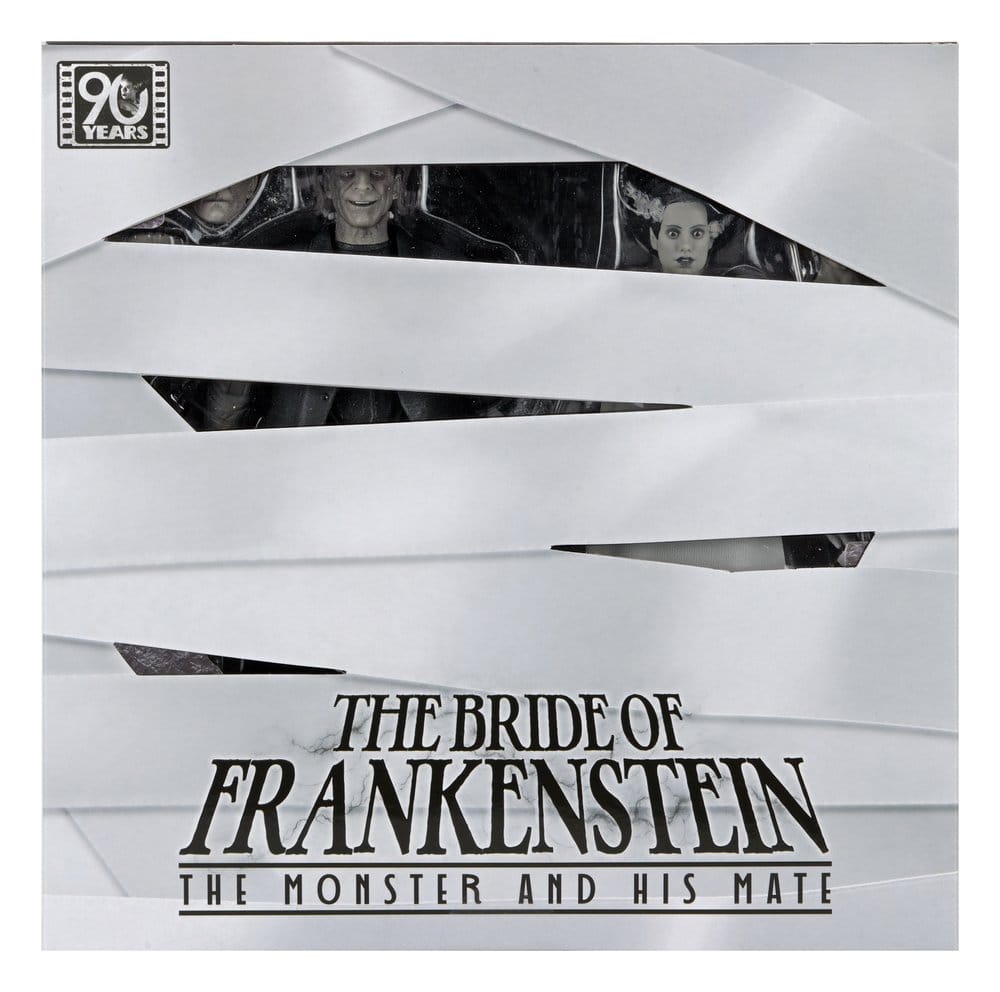 Universal Monsters Actionfiguren 2er-Pack Frankensteins Braut 90th Anniversary The Monster & His Mate (B&W) 18 cm - Preorder - ETA: 25.11.2026