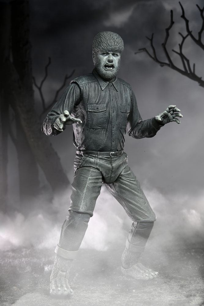 Universal Monsters Actionfigur Ultimate The Wolf Man (Black & White) 18 cm - Versand: 7 Tage nach Bestellung
