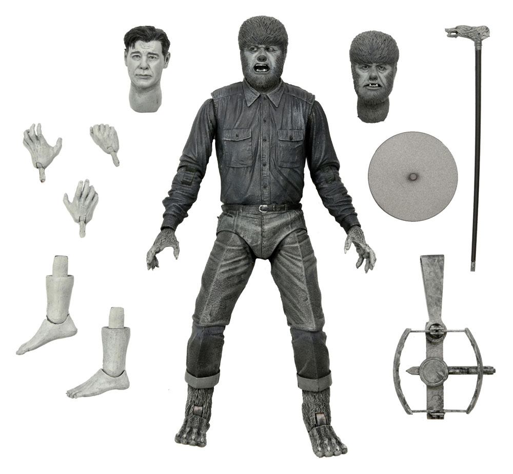 Universal Monsters Actionfigur Ultimate The Wolf Man (Black & White) 18 cm - Versand: 7 Tage nach Bestellung