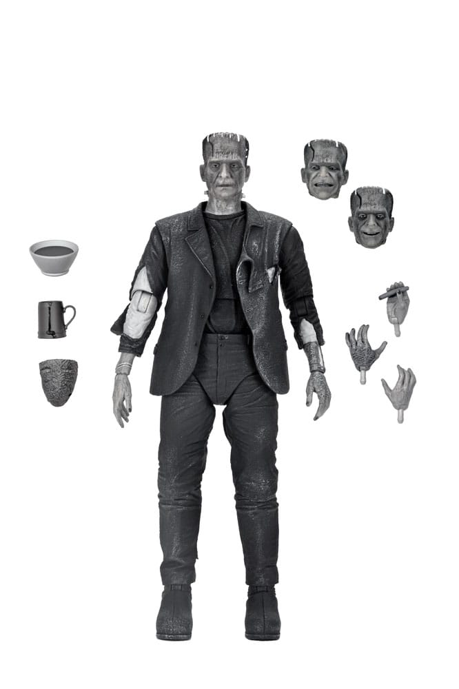 Universal Monsters Actionfigur Ultimate Frankenstein's Monster (Bride of Frankenstein) (B&W) 18 cm - Versand: 7 Tage nach Bestellung