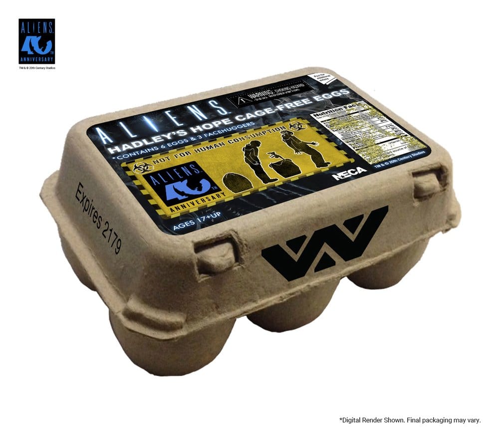 Aliens 6er-Pack Zubehör-Set Carton of Alien Eggs (40th Anniversary) - Preorder - ETA: 25.11.2026