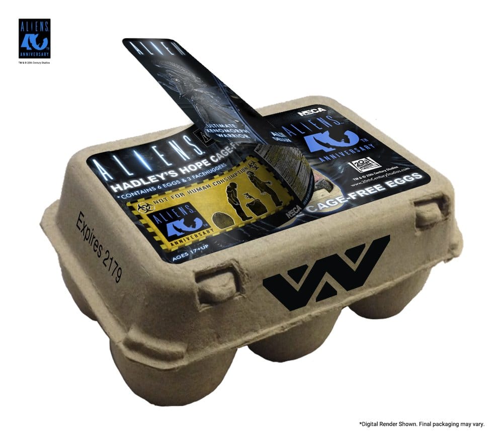 Aliens 6er-Pack Zubehör-Set Carton of Alien Eggs (40th Anniversary) - Preorder - ETA: 25.11.2026