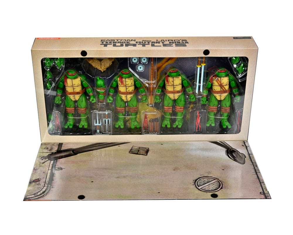 Teenage Mutant Ninja Turtles (Mirage Comics) 4er-Pack Actionfiguren Leonardo, Raphael, Michelangelo, Donatello 18 cm - Versand: 7 Tage nach Bestellung