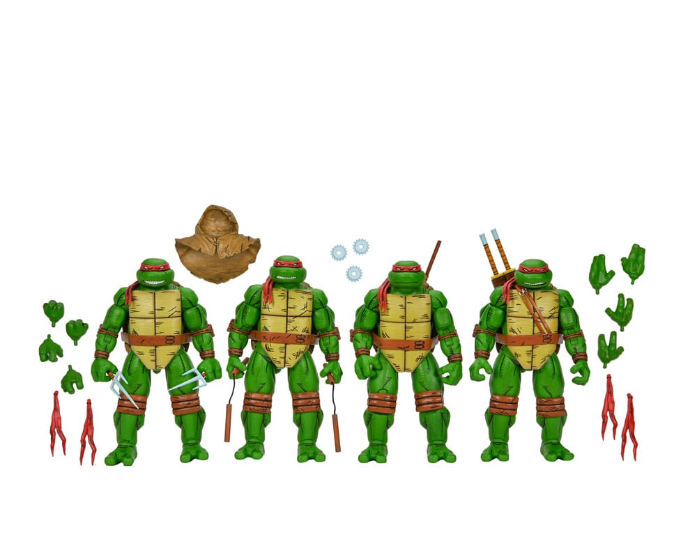 Teenage Mutant Ninja Turtles (Mirage Comics) 4er-Pack Actionfiguren Leonardo, Raphael, Michelangelo, Donatello 18 cm - Versand: 7 Tage nach Bestellung