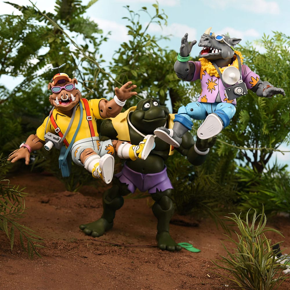 Teenage Mutant Ninja Turtles (Cartoon 1980) Actionfiguren 2er-Pack Vacation Bebop and Rocksteady 18 cm          - Preorder - ETA: 19.09.2025
