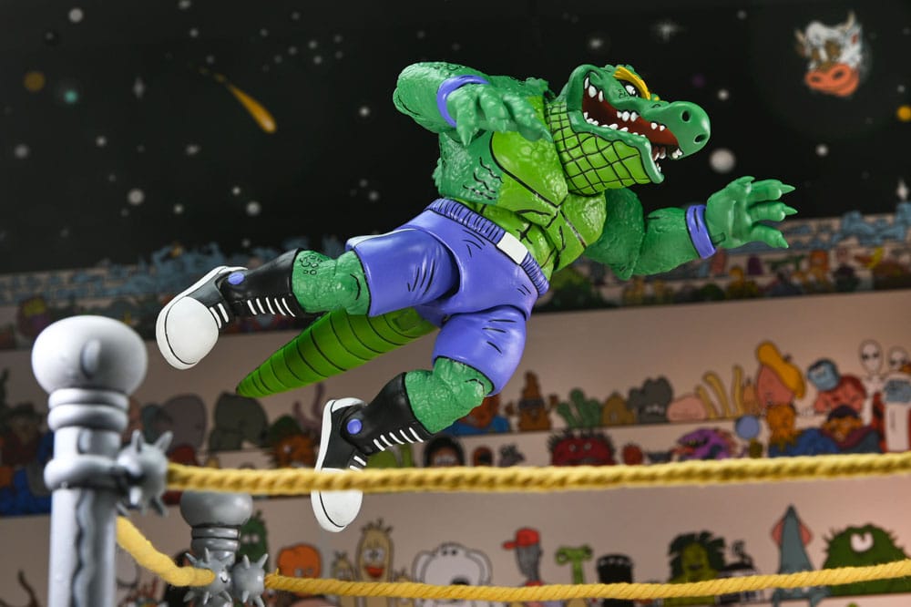 Teenage Mutant Ninja Turtles (Archie Comics) Actionfigur Stump Wrestling Leatherhead 18 cm  - Preorder - ETA: 19.09.2025