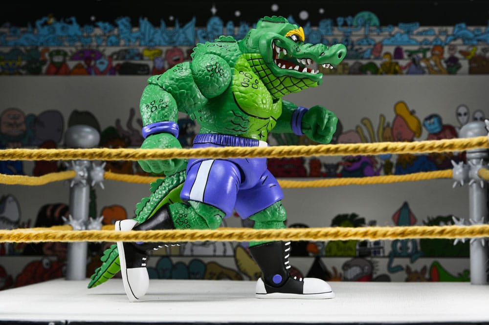 Teenage Mutant Ninja Turtles (Archie Comics) Actionfigur Stump Wrestling Leatherhead 18 cm  - Preorder - ETA: 19.09.2025