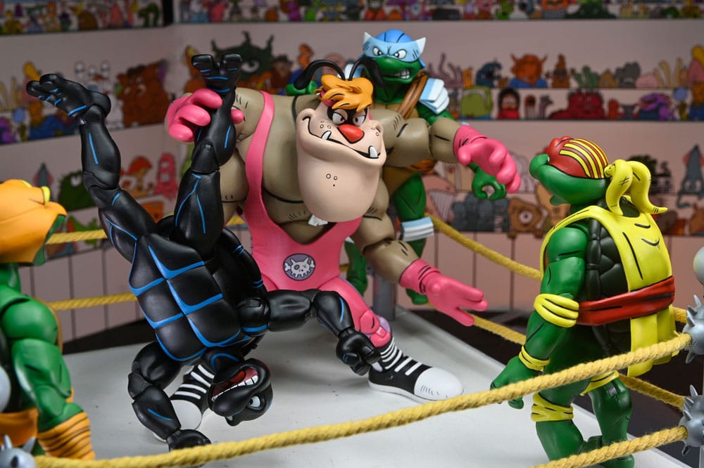 Teenage Mutant Ninja Turtles (Archie Comics) Actionfiguren 4er-Pack Stump Wrestling Turtles 18 cm   - Preorder - ETA: 19.09.2025