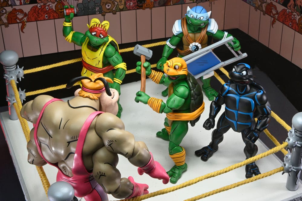 Teenage Mutant Ninja Turtles (Archie Comics) Actionfiguren 4er-Pack Stump Wrestling Turtles 18 cm   - Preorder - ETA: 19.09.2025