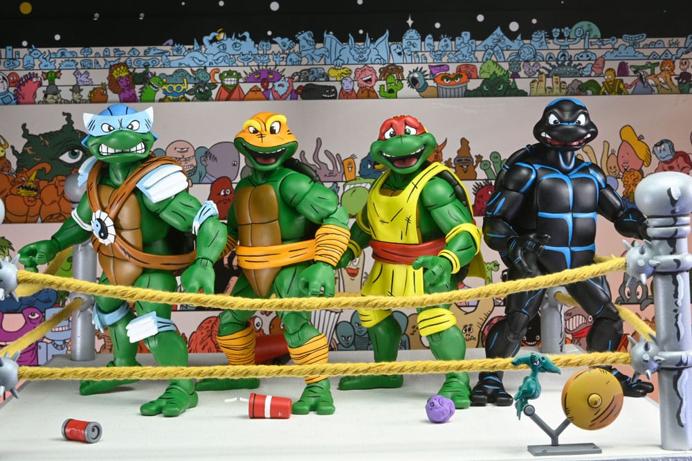 Teenage Mutant Ninja Turtles (Archie Comics) Actionfiguren 4er-Pack Stump Wrestling Turtles 18 cm   - Preorder - ETA: 19.09.2025