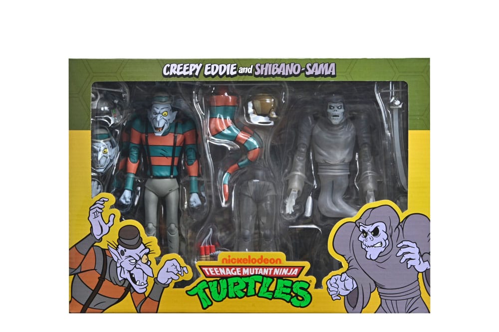Teenage Mutant Ninja Turtles: Saturday Morning Adventures Actionfiguren 2-Pack Creepy Eddie & Shibano-Sama 17 cm - Preorder - ETA: 25.09.2025