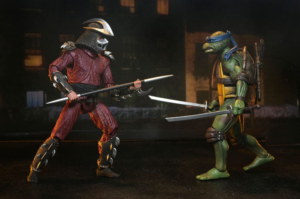 Teenage Mutant Ninja Turtles (1990 Movie) Actionfigur Roof Top Battle Shredder vs Leo 18 cm           - Preorder - ETA: 29.11.2025
