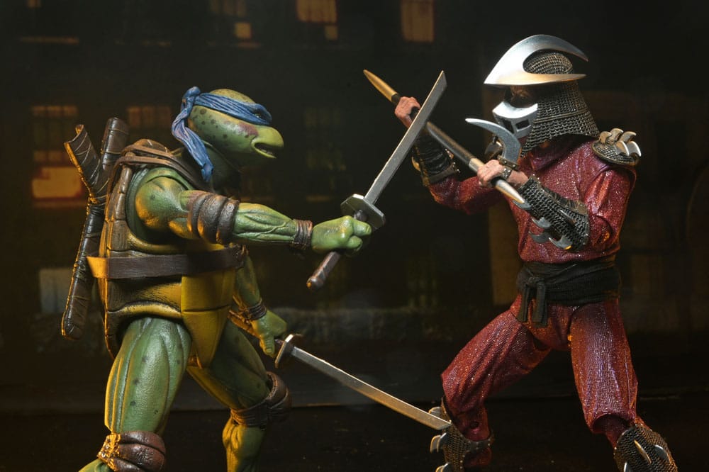 Teenage Mutant Ninja Turtles (1990 Movie) Actionfigur Roof Top Battle Shredder vs Leo 18 cm           - Preorder - ETA: 29.11.2025