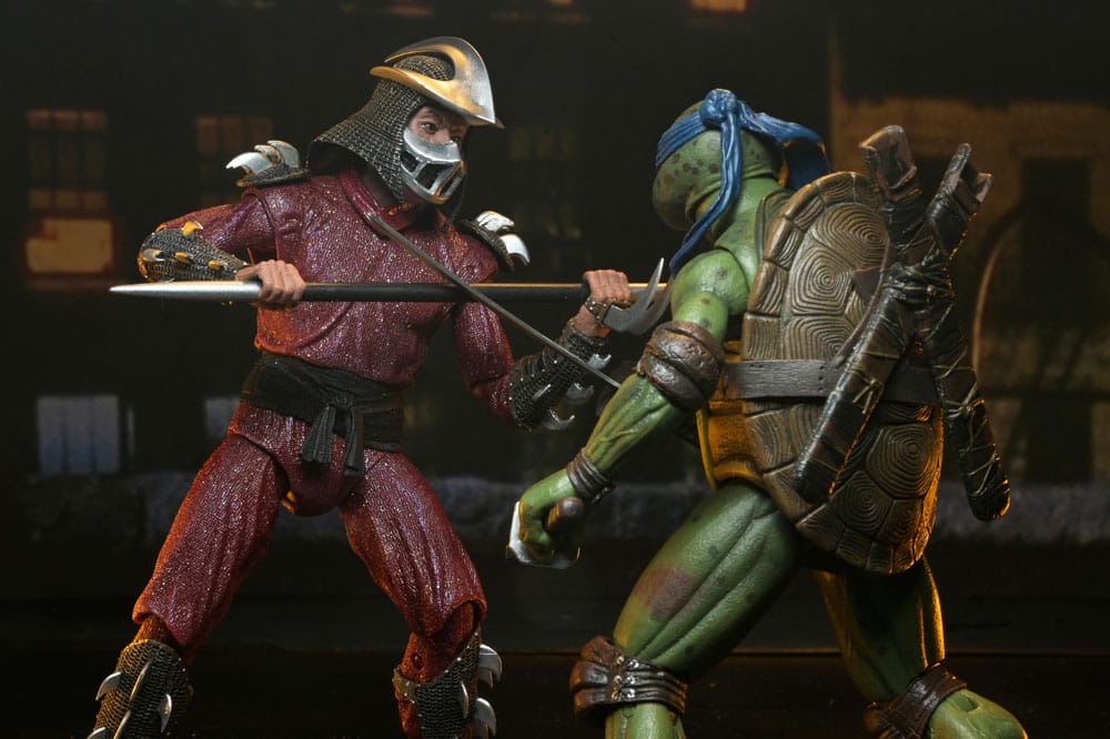Teenage Mutant Ninja Turtles (1990 Movie) Actionfigur Roof Top Battle Shredder vs Leo 18 cm           - Preorder - ETA: 29.11.2025