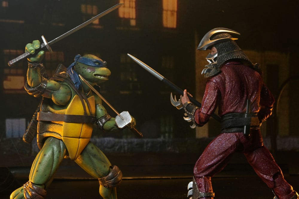 Teenage Mutant Ninja Turtles (1990 Movie) Actionfigur Roof Top Battle Shredder vs Leo 18 cm           - Preorder - ETA: 29.11.2025