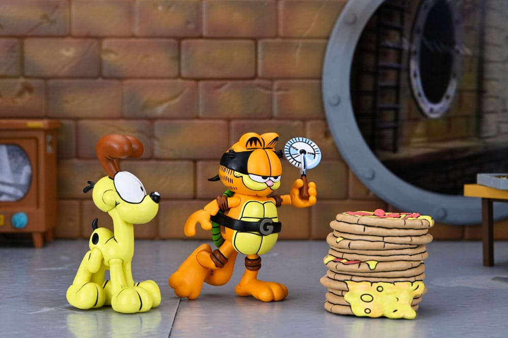 Teenage Mutant Ninja Turtles (Archie Comics) x Garfield 2er-Pack Actionfigur Ultimate Garfello & Odie 10 cm - Preorder - ETA: 24.04.2026