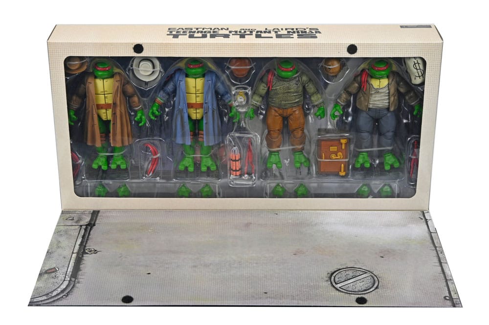 Teenage Mutant Ninja Turtles Actionfiguren 4er Pack Gangster Turtles 18 cm - Versand: 7 Tage nach Bestellung