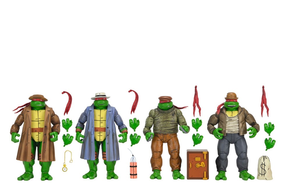 Teenage Mutant Ninja Turtles Actionfiguren 4er Pack Gangster Turtles 18 cm - Versand: 7 Tage nach Bestellung