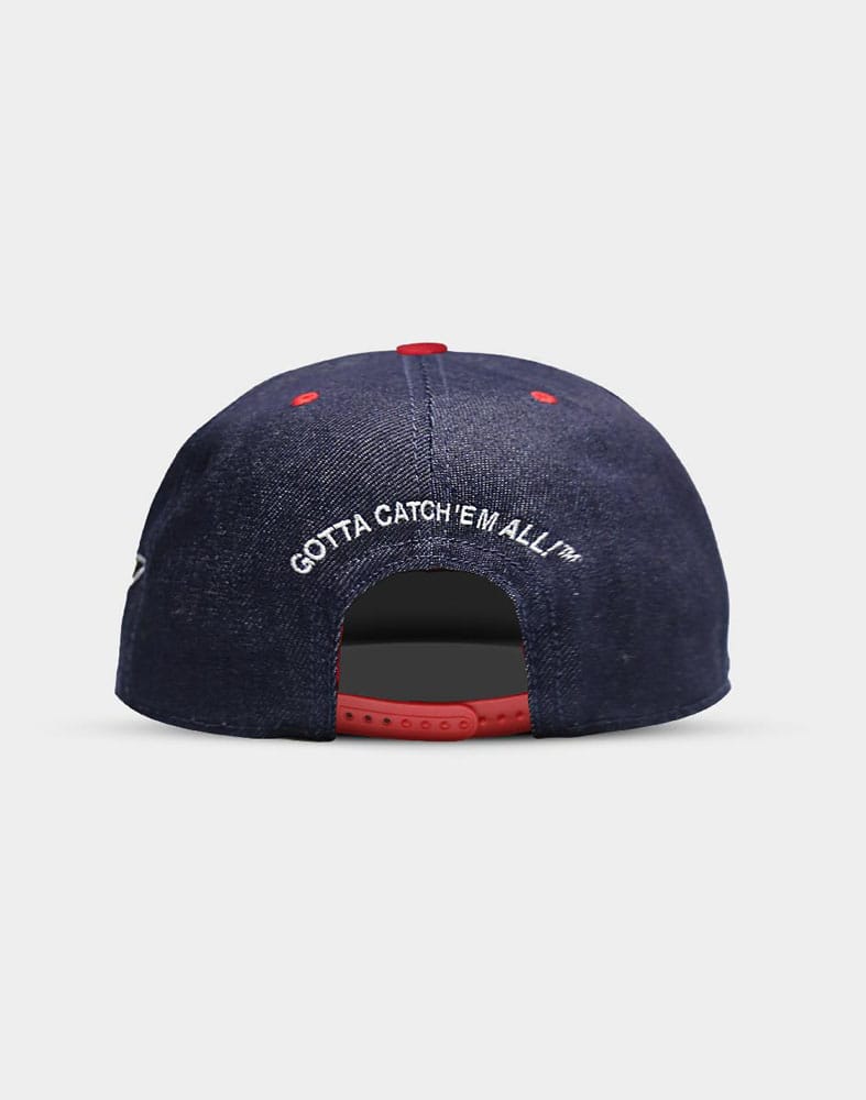 Pokemon Denim Snapback Cap Logo  - Versand: 5-7 Tage nach Bestellung