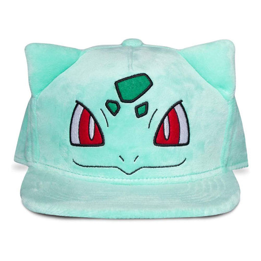 Pokémon Plüsch Snapback Cap Bulbasaur  - Versand: 5-7 Tage nach Bestellung