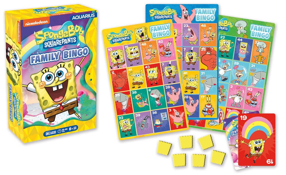 SpongeBob Brettspiel Family Bingo *Englische Version* - Versand: 7 Tage nach Bestellung