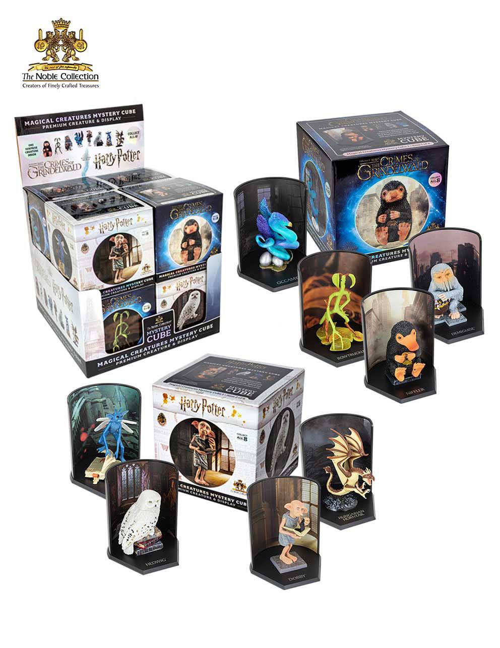Harry Potter / Phantastische Tierwesen Magical Creatures Mystery Cube Statuen 9 cm Display (8) - Versand: 7 Tage nach Bestellung