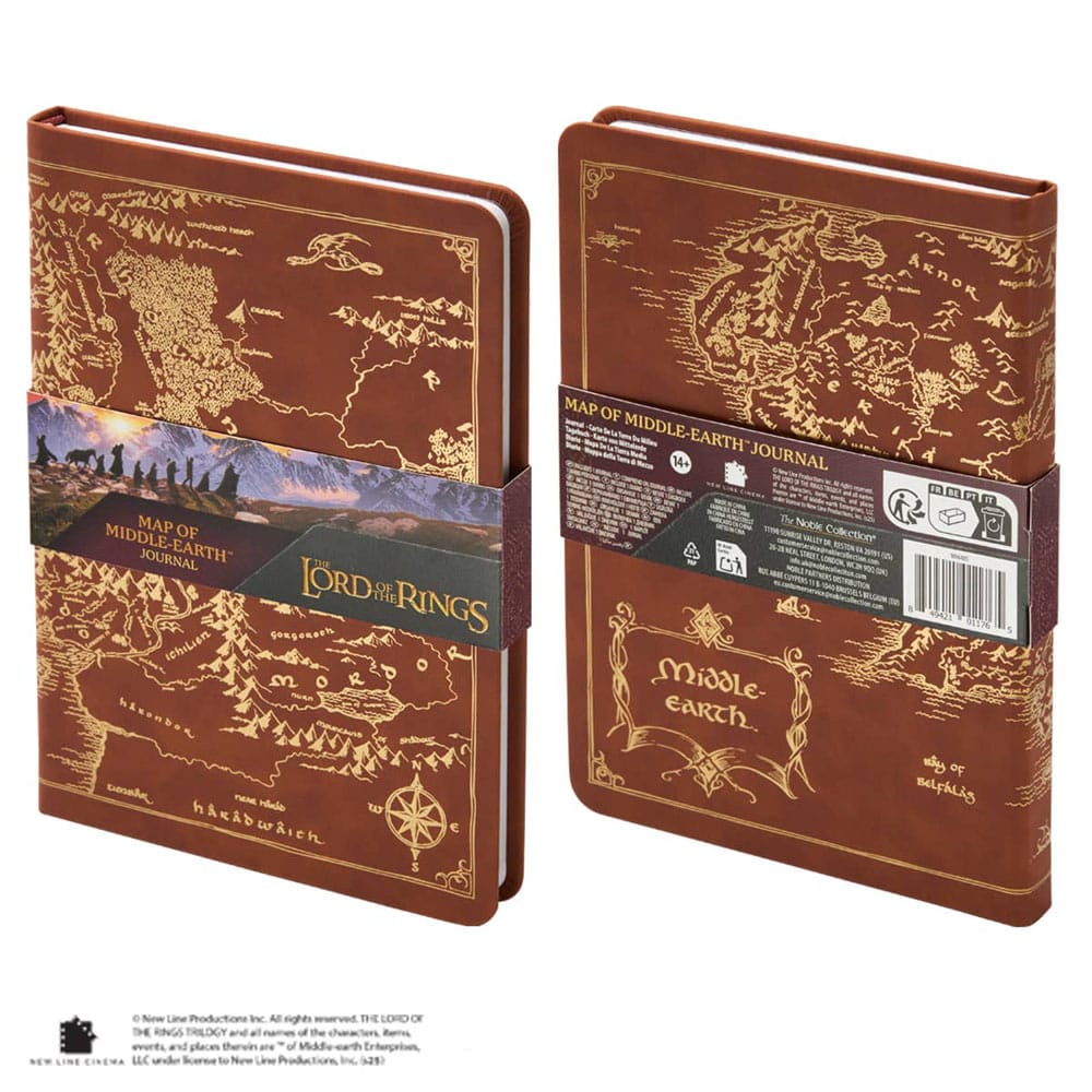 Der Herr der Ringe Tagebuch Map of Middle-Earth 240 Seiten  - Versand: 7 Tage nach Bestellung