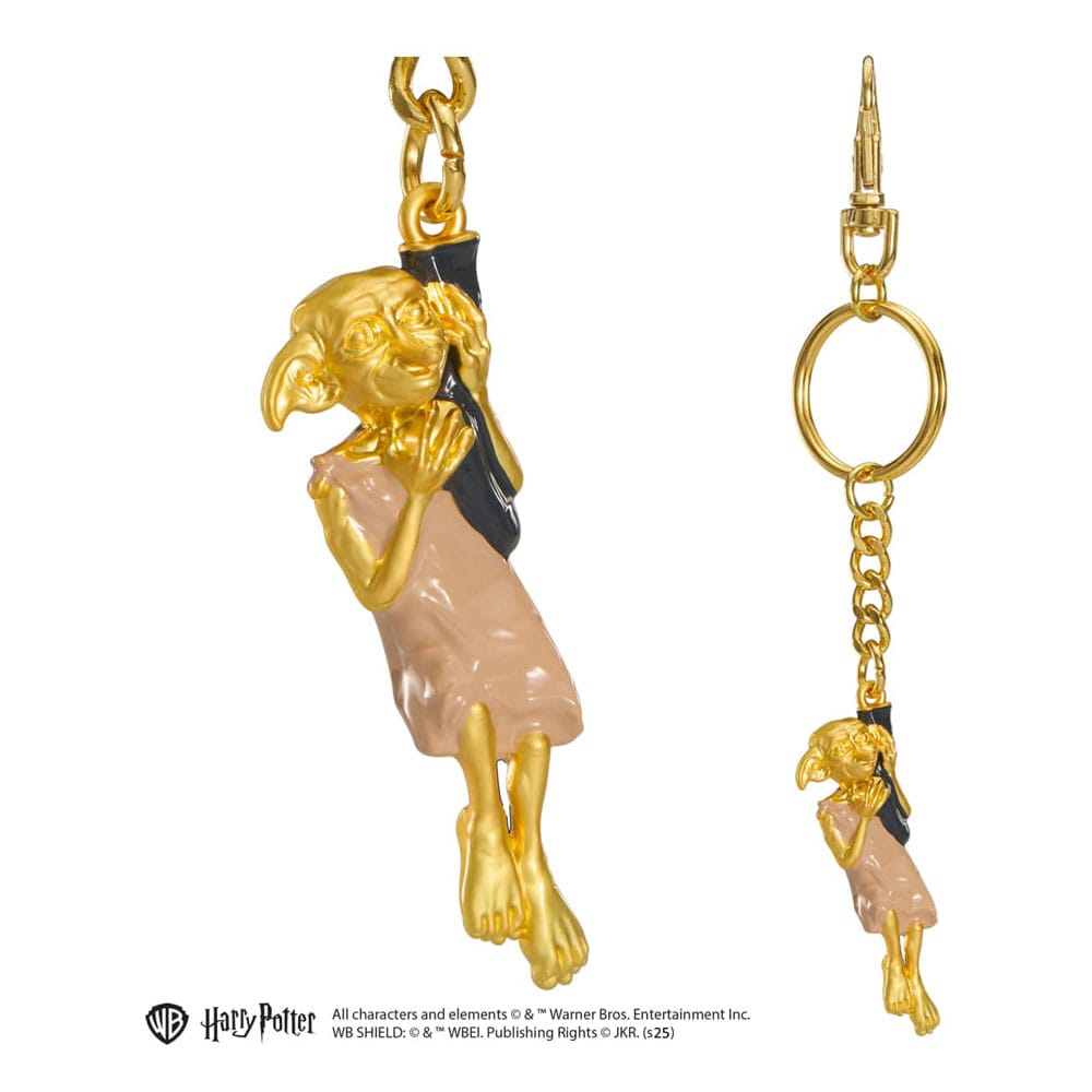 Harry Potter Metall Schlüsselanhänger Dobby goldfarben 11 cm - Preorder - ETA: 25.12.2025