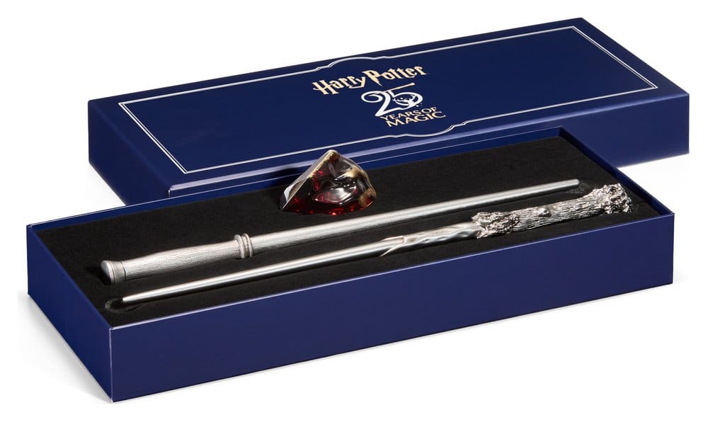 Harry Potter Celebration Wand Zauberstab Harry Potter 25th Anniversary Wands and Sorcerer's Stone Set - Versand: 7 Tage nach Bestellung