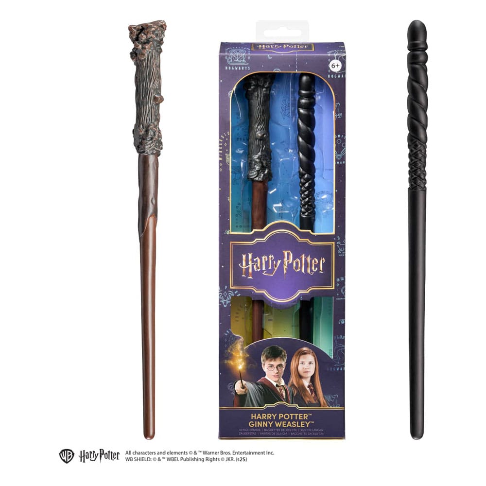 Harry Potter Rollenspiel Doppelpack Zauberstäbe Harry Potter & Ginny Weasley 30 cm - Versand: 5-7 Tage nach Bestellung