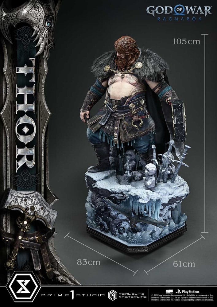 God of War: Ragnarök Real Elite Masterline Series Statue 1/3 Thor 105 cm - Preorder - ETA: 25.04.2027