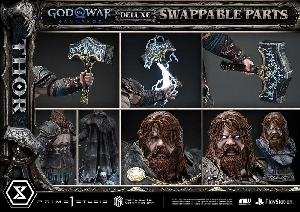 God of War: Ragnarök Real Elite Masterline Series Statue 1/3 Thor Deluxe Version 105 cm - Preorder - ETA: 25.04.2027