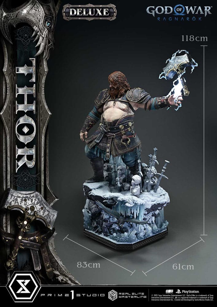 God of War: Ragnarök Real Elite Masterline Series Statue 1/3 Thor Deluxe Version 105 cm - Preorder - ETA: 25.04.2027