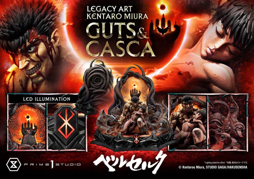 Berserk Ultimate Legacy Art Kentaro Miura Statue 1/4 Guts & Casca 72 cm - Preorder - ETA: 19.09.2026