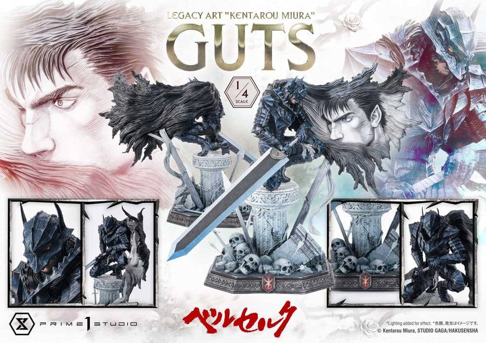 Berserk Legacy Art "Kentarou Miura" Statue 1/4 Guts Bonus Version 74 cm - Preorder - ETA: 25.07.2028