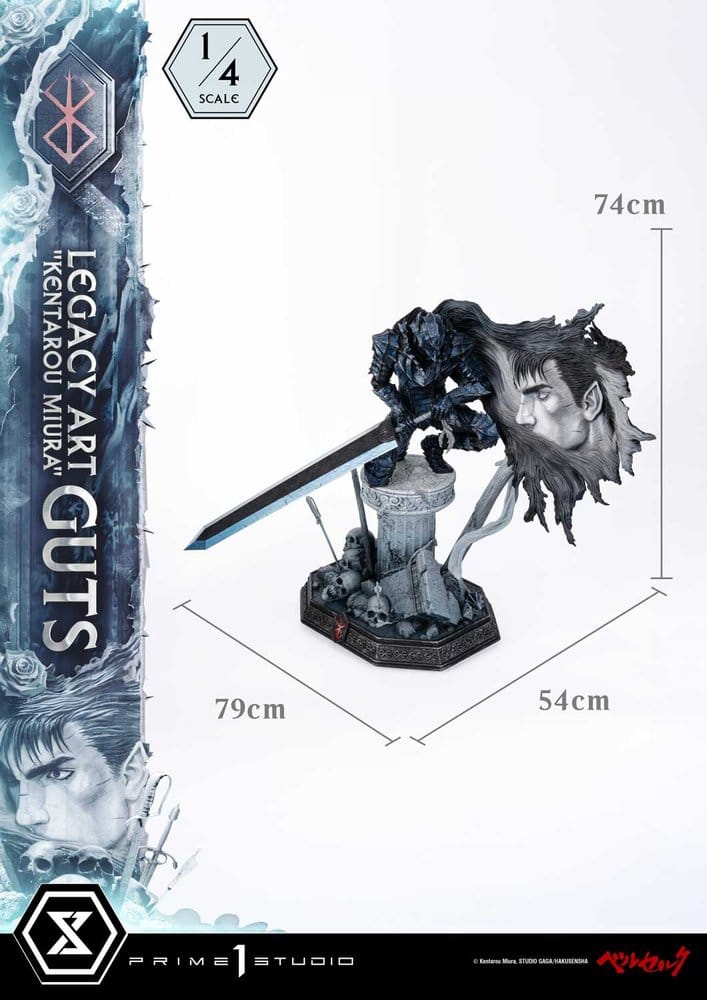 Berserk Legacy Art "Kentarou Miura" Statue 1/4 Guts Bonus Version 74 cm - Preorder - ETA: 25.07.2028